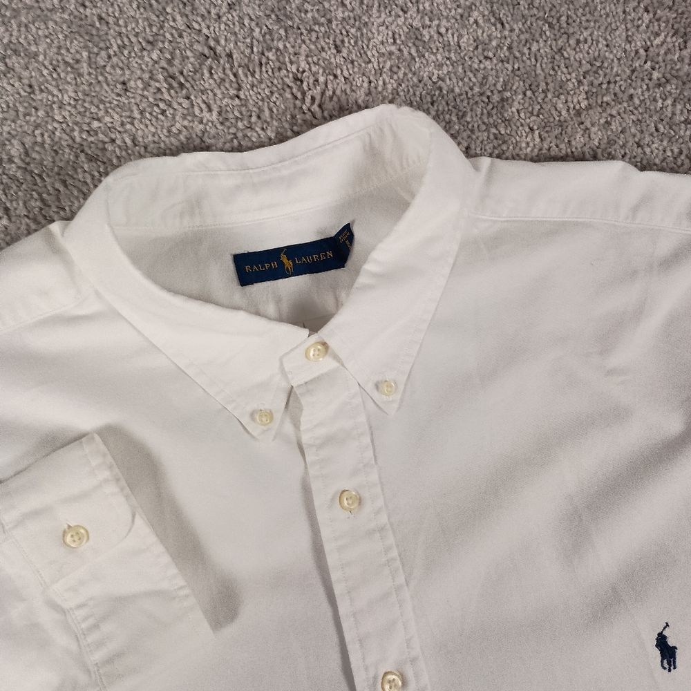 Ralph Lauren Men's 4XB White Long Sleeve Dress Shirt